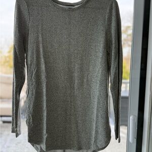 Ann Taylor Charcoal Long Sleeve Top